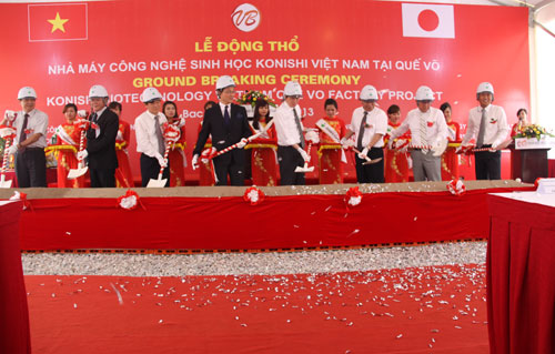 The Ground breaking ceremony of Konishi Biotechnology Vietnam Que Vo ...